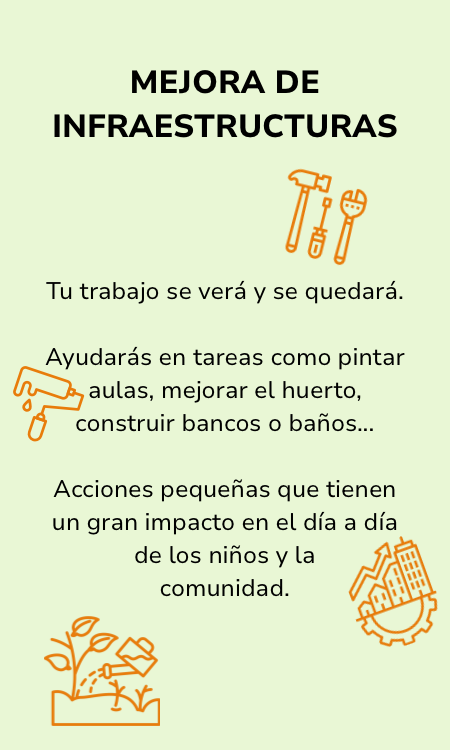 mejora de las infraestructuras
